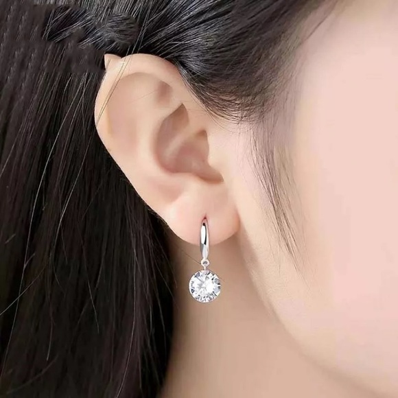 925 Sterling silver crystal earrings - Picture 2 of 7